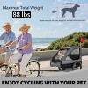 SEVOBAL Pet Strollers Pet Bike Trailer Dog Cart for Bicycle Pets, Easy Folding Cart Frame, Quick Release Wheel, Non-Slip Floor, Black, 59"*30"*34" - 4 of 4