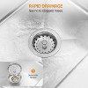 winado 24 x 24 in. 1 Compartment 304 Stainless Steel Sink with Backsplash - 4 of 4
