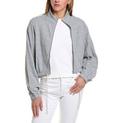 Women's Bounded Texture Jersey Zip Up Jacket - Vintage Havana - image 1 of 3