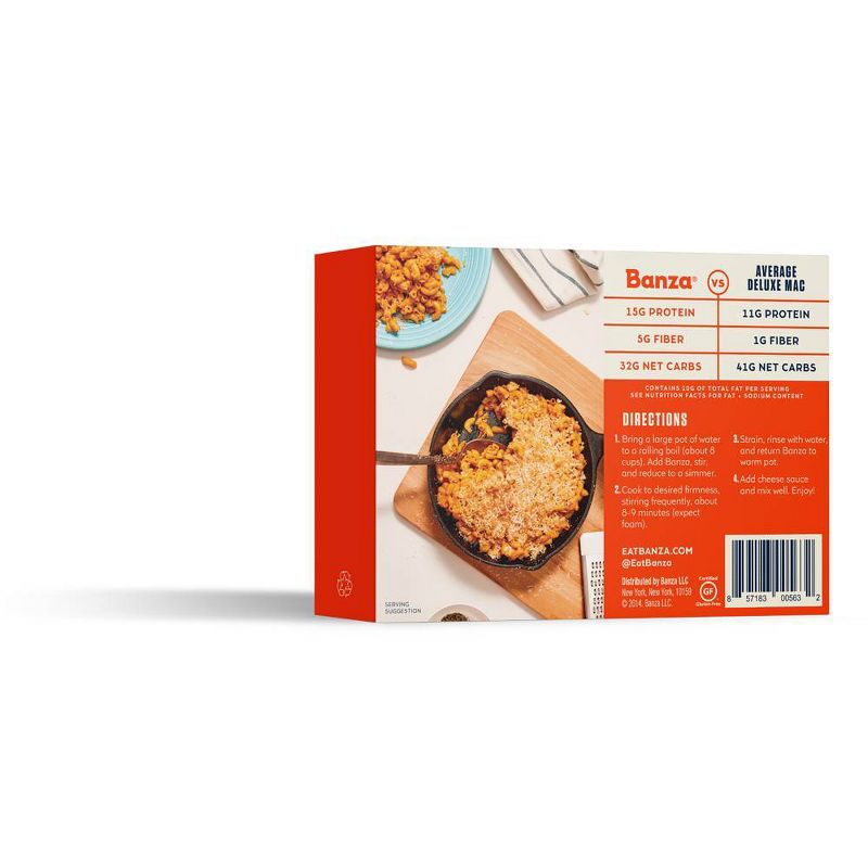 Banza Chickpea Mac and Deluxe Cheddar - 11oz, 3 of 8
