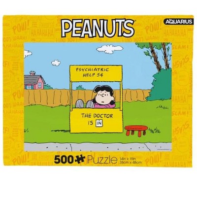 Aquarius Puzzles Peanuts Lucy Doctor Is In 500 Piece Jigsaw Puzzle : Target