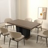 4-10 People Wooden Extendable Dining Room Table,Kitchen Dining Table With Pedestal Base,Modern Rectangular Expandable Large Table-Coolbibila - 3 of 4