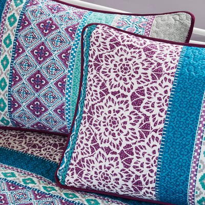Boho Chic Embroidered Polyfill Daybed Coverlet Set