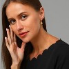 Gold Huggie Small Hoop Earrings with Charm Personalized /Star/Cross/Lock/Key 18k Gold Plated Crystal Drop Dangle Earrings for Women - 2 of 4