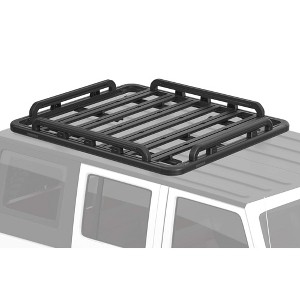 YAKIMA 55 by 49 Inch Aluminum LockNLoad Perimeter Raised Rail Kit for Roof Rack Fits Most T Slot Equipped Platforms, Black, 4 Rails - 1 of 4