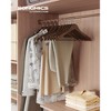 30-Pack Solid Birch Wood Hangers with Pants Bar & 360° Swivel Hooks, Space Saving Closet Organizers for Jackets Coats - 2 of 4