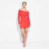 Women's Long Sleeve Lace Trim Mini Bodycon Dress - Wild Fable™ - 2 of 3