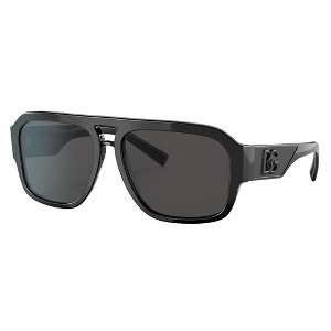 Dolce & Gabbana DG 4403 501/87 Unisex Aviator Sunglasses Black 58mm - 1 of 3