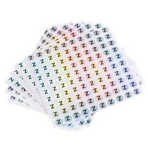 Unique Bargains Laser Capital Alphabet Round Self-Adhesive Reflective Letter Stickers 10 Pcs - 1 of 3