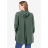 Woman Within Plus Size Pleat-Back Swing Hoodie Sweatshirt - 3 of 4