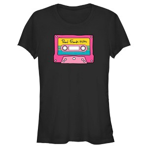 Juniors Womens Paul Frank Cassette Tape Hits Pink T-Shirt - 1 of 4