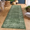 coucheta Area Rug, Non-Slip Carpet, Vintage Floral Bordered Accent Rugs, Soft Low Pile Floor Cover, Stain-Resistant for Home, Office - 2 of 4