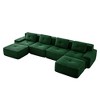 AENKYO 153-Inch Square Cloud Couch Modular Sectional Sofa with Two Ottomans, No Assembly Required - Ergonomic Floor Lounge for Living Room - Camel - 4 of 4