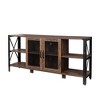 NicBex TV Stand for 80 Inch TV with Glass-Door Cabinet,TV Entertanment Center with Open Storage Design,Modern TV Console Table for Living Room - 2 of 4