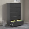 ACEPANO 64.1 in. H Metal Lateral File Cabinet with Lock & 5 Drawers for Office & Home-Black - 2 of 4