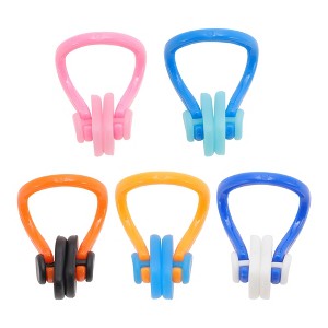 Unique Bargains Anti-slip Swimming Nose Clips Multicolor 5 Pcs - 1 of 4
