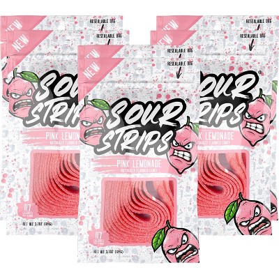 Sour Strips Pink Lemonade Candy - 3.4oz