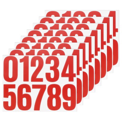 Unique Bargains Vinyl Self-Adhesive Mailbox Number Stickers 10 Sheets