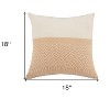 18" Orange and Off White Throw Pillow - 3 of 4