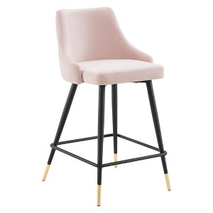 Modway Adorn Performance Velvet Counter Stool - Performance Velvet Polyester Upholstery , plywood+frame+foam, foam denisty 35kg/cm3, 12mmT, 100% poly - 1 of 4