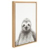 24" x 18" Sloth Framed Canvas Art - Uniek - image 2 of 3