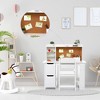 Kids Vanity Table with Wood Makeup Playset, Girls' Makeup Dressing Table with 3 Drawers - 4 of 4