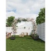 Garden Arch Trellis, Heavy Duty Metal Garden Arch with Planter Boxes, Wedding and Event Decoration, Outdoor Archway with Wheels for Garden, Yard - 3 of 4