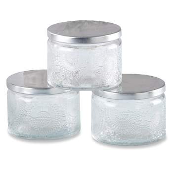 pavelle 10 oz. Amber Glass Candle Jars with Bamboo Lids for 10 oz