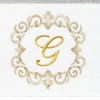 Linum Home Textiles 100% Turkish Cotton MONICA Gold Thread 2PC Embellished Hand Towel Set - 3 of 3