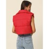 Seta T Women's High Stand Collar Lightweight Zip Puffer Crop Padded Vest - 4 of 4