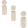 Bright Creations 50 Pack Unfinished Wooden Peg Doll Bodies, Natural Wood Figures for Painting, DIY Arts and Crafts for Kids, 1.8 inches Tall - 4 of 4