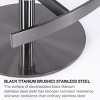 NicBex Swivel Titanium Stainless Steel Bar Stools Adjustable Height Counter Stools with Curved Fit Backrest for Kitchen Island, Pub - 3 of 4
