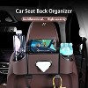 4-in-1 Back Seat Car Organizer with Cup Holders & Tissue Box, Napkin Holder Storage for Phones & Snacks - 2 of 4