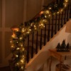 Northlight Pre-Lit Flocked Mixed Pine and Pine Cones Artificial Christmas Garland - 9' x 14" - Clear Lights - 4 of 4
