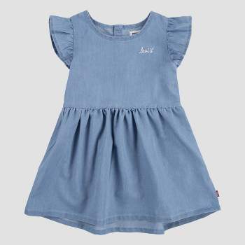 Levi's® Toddler Girls' Flutter Sleeve Summerwind Denim Dress - Blue