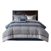 Gulches 7 Piece Queen Jacquard Comforter Set Navy - 2 of 4
