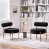Yaheetech Set of 2 Boucle Fabric Accent Chair with Gold Metal Legs for Living Room, Bedroom, Lounge - 2 of 4