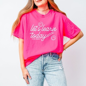 Simply Sage Market S.W.Smiley Let's Learn Today Pencil Garment Dyed Tee - 1 of 4
