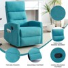 Heat Massage Manual Recliner Chair with Rocker and Swivel in Fabric for Living Room - 4 of 4