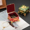 Unique Bargains Vintage Metal Jewelry Ring Earrings Necklace Dressing Table Wedding Birthday Home Decor Box 1 Pc - 3 of 4