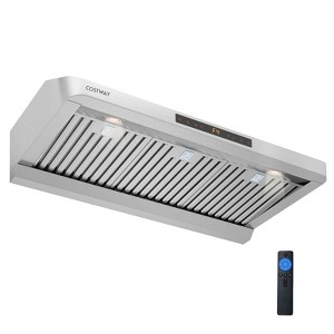 Costway 30/36 Inch Under Cabinet Range Hood with Oil Collector, 4 Fan Speeds, Touch/Gesture - 1 of 4