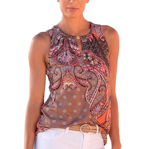 Women's Sleeveless Keyhole Top - LASCANA - 1 of 4