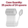 Smarty Had A Party Shiny Baroque Silver Plastic Spoons - 600 pcs - 4 of 4