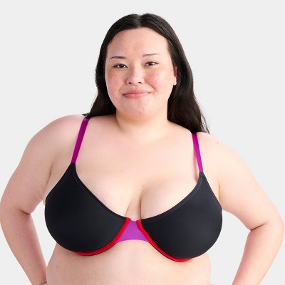 Parade Women's Re:Play Unlined Underwire Bralette - Red/Black/Purple