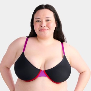 Parade Women's Re:Play Unlined Underwire Bralette - Red/Black/Purple - 1 of 4
