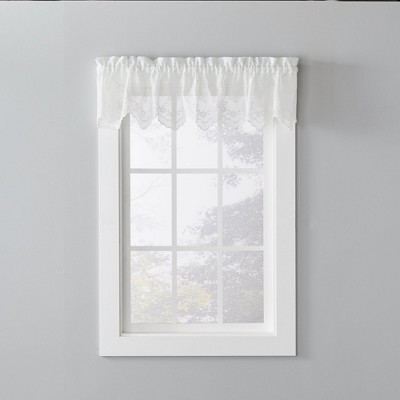 Saturday Knight Ltd Jolie Embroidered Border Window Valance - (58"x13") in Pearl Color