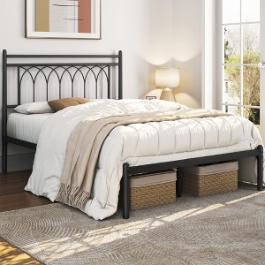 Yaheetech Modern Metal Platform Bed Frame with Headboard - 1 of 4