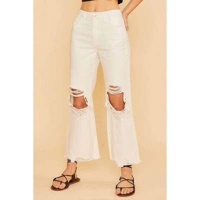 Women's Anniewear Distressed Denim Straight - Stitched Clothing Co.