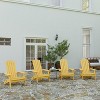 Merrick Lane Set of 4 Poly Resin Folding Adirondack Lounge Chair - All-Weather Indoor/Outdoor Patio Chair - 2 of 4