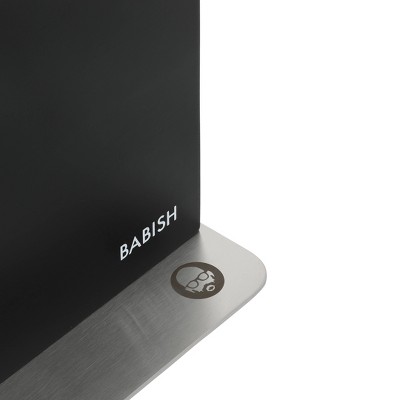 Babish Black Ashwood Magnetic Knife Block with Stainless Steel Base